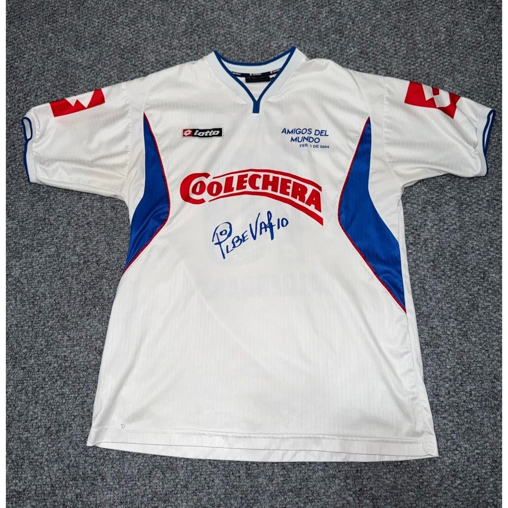 VTG Carlos Valderrama Amigos Del Mundo 2004 Charity Match White Jersey Size XL
